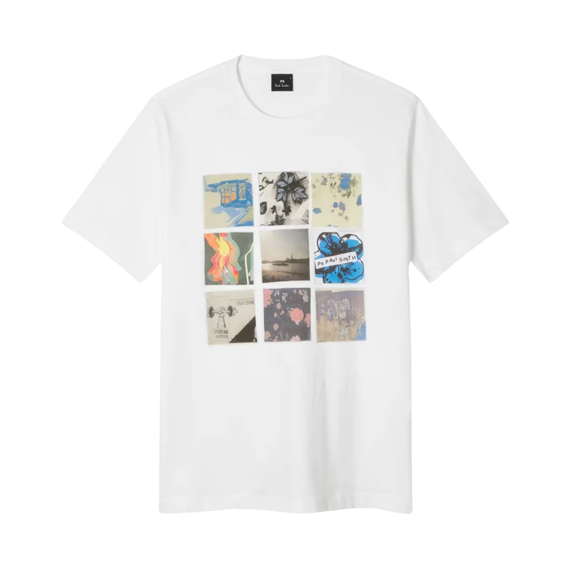 Reg Fit T-Shirt Squares - White