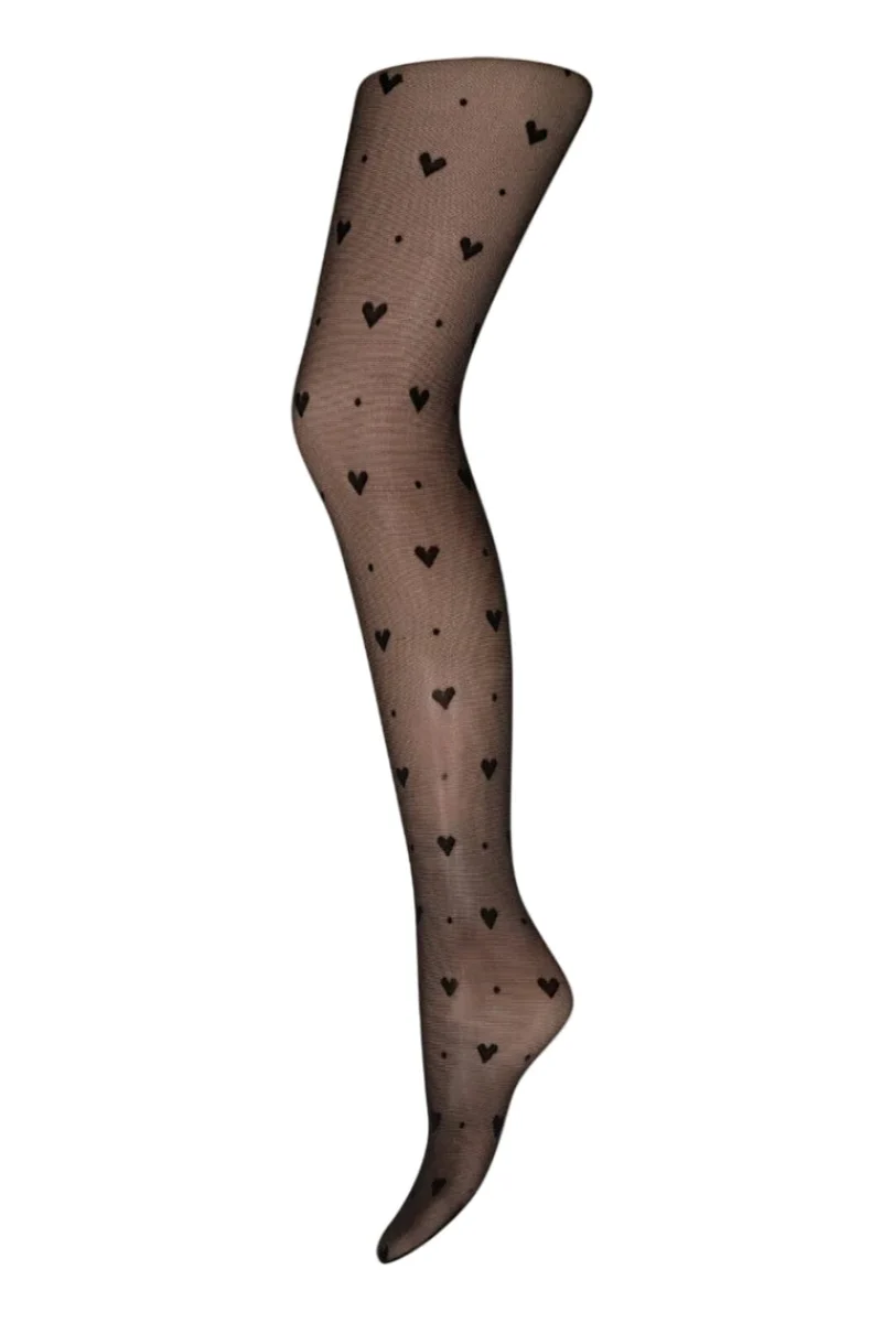 Decoy - Tights Hearts 30 Denier 16061-77 - 1100 - Sort