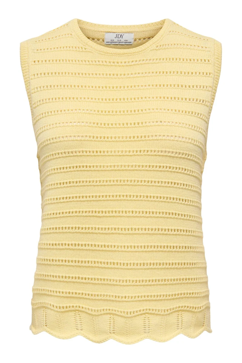 JDY - Jdytanja S/L O-Neck Top Knt - 5020387 Double Cream