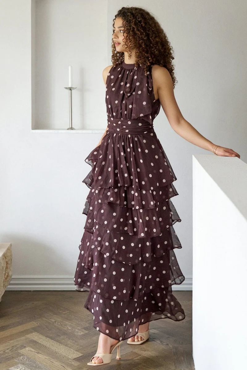 Neo Noir - Marli Big Dot Dress 167758 - 210 - Brown