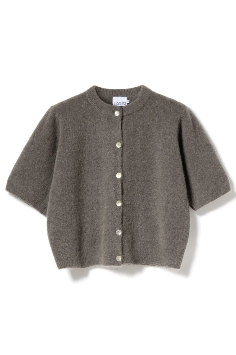 Noella - Kae Ss Knit Cardigan 12940086 - 173 - Coffee