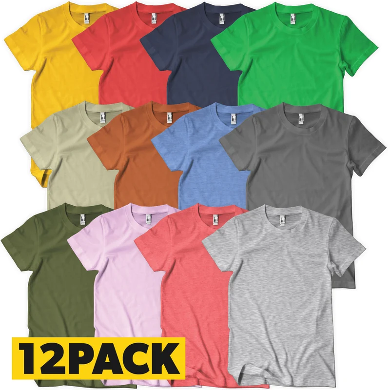 T-Shirts Bigpack FÃ¤rg - 12 pack