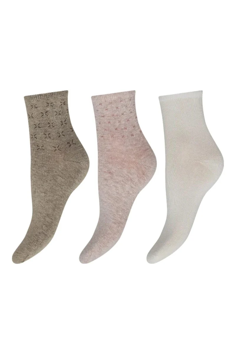 Decoy - 3-Pack Ankle Sock Bamboo 20238-76 - 10092 - Multifarvet