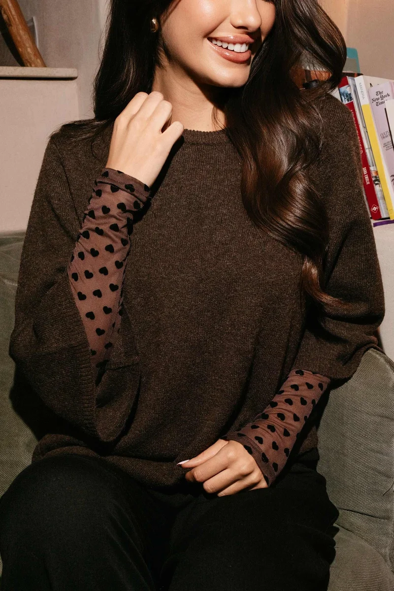 Liberte - Anniz Oneck Blouse 22475 - Dark Brown