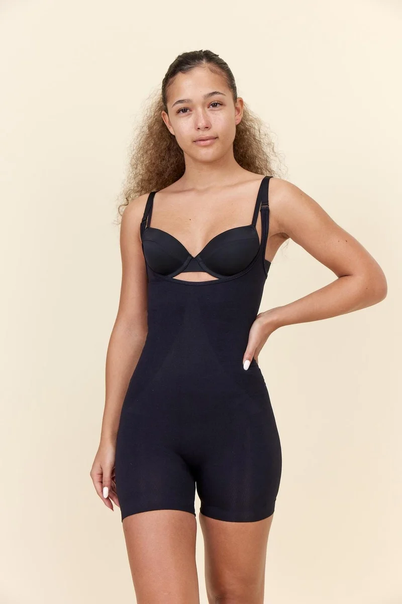 Shabes - Shapewear bodystocking shorts - Black