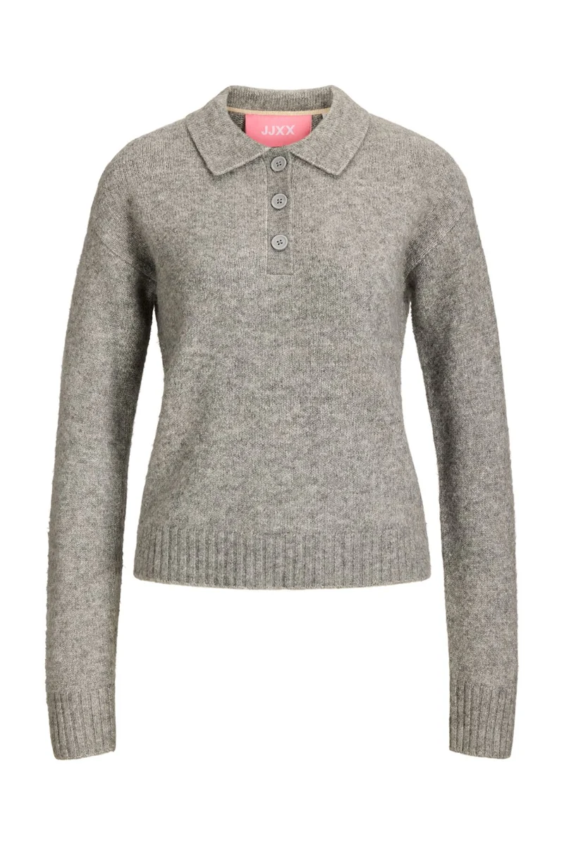 Jjxx - Jxcatalina Diverse Polo Knit - 5126975 Medium Grey Melange