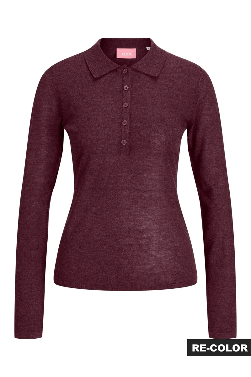 Jjxx - Jxalberte Polo Neck Knit - 5120814 Winetasting