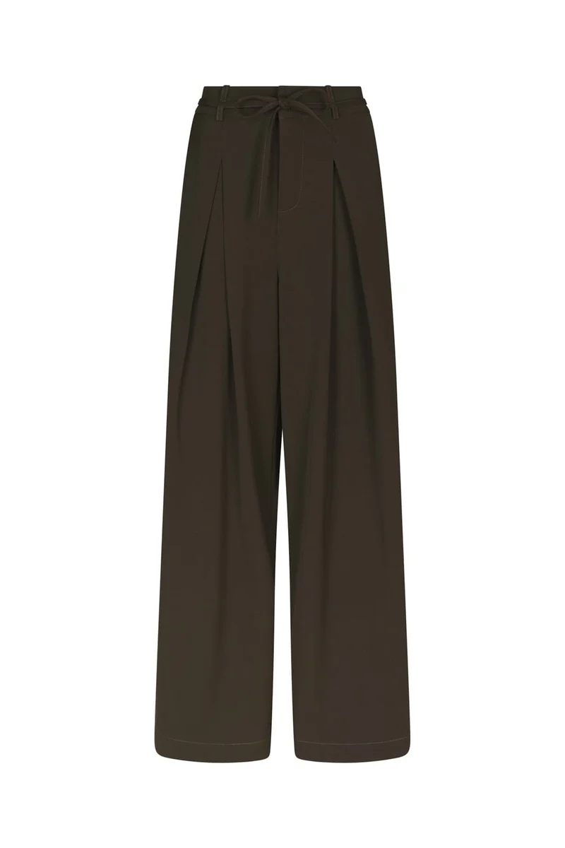 Neo Noir - Eddina Woven Pants 170464 - 676 - Dark Brown