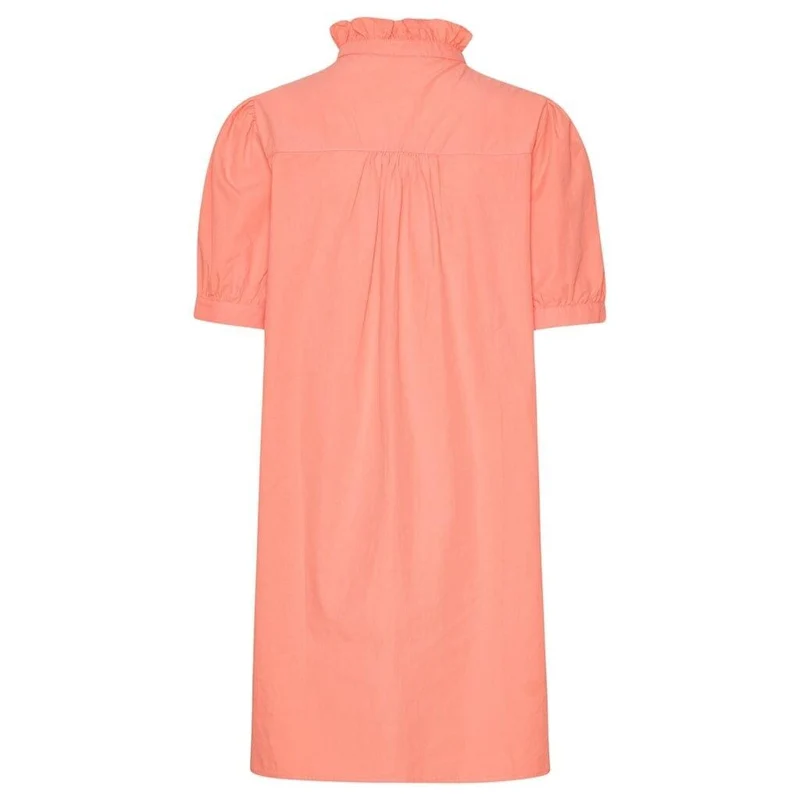 Continue - Ariana Poplin Dress Ss - Coral