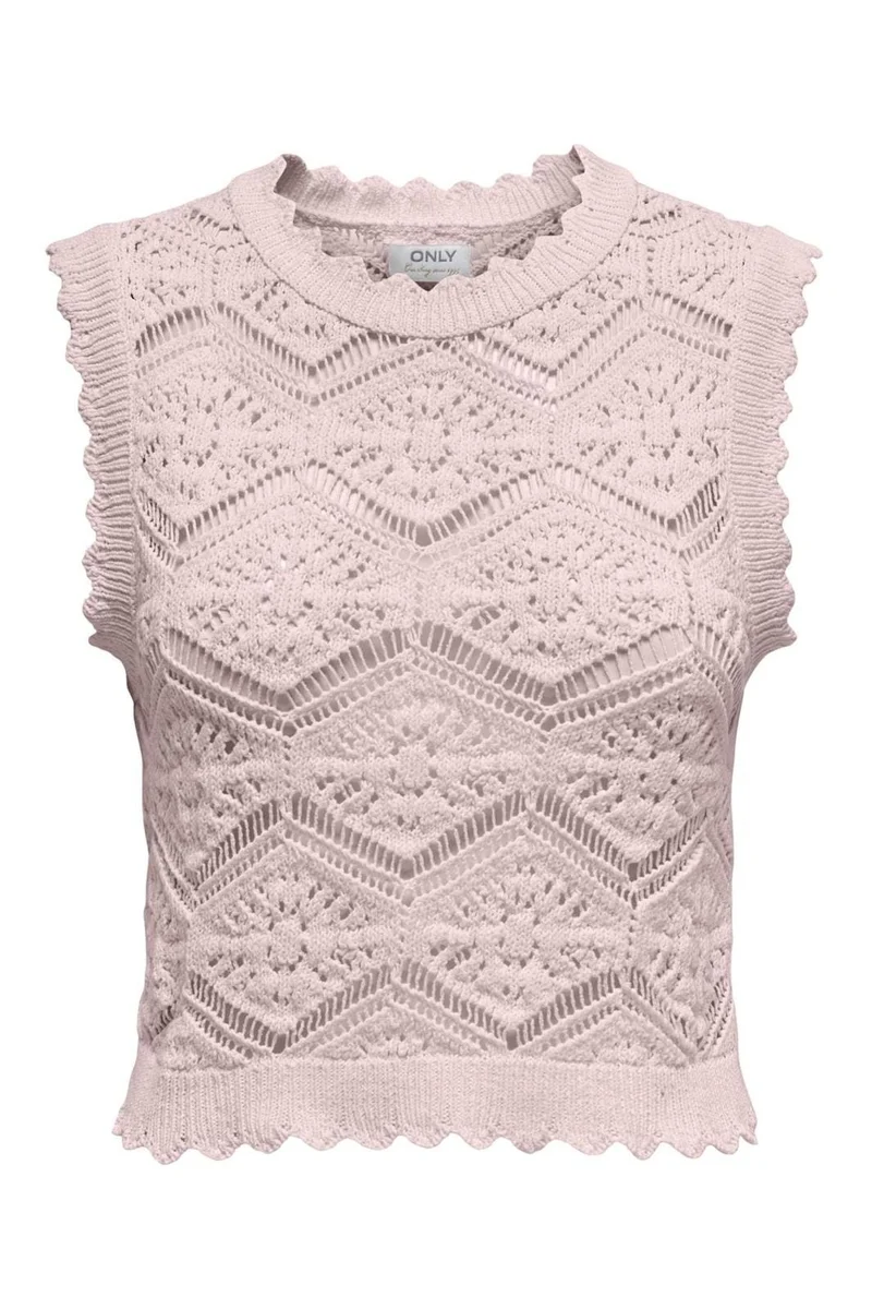 Only - Onlfrida Life Sl Structure Top Knt 15315271 - 4429426 - Candy Pink