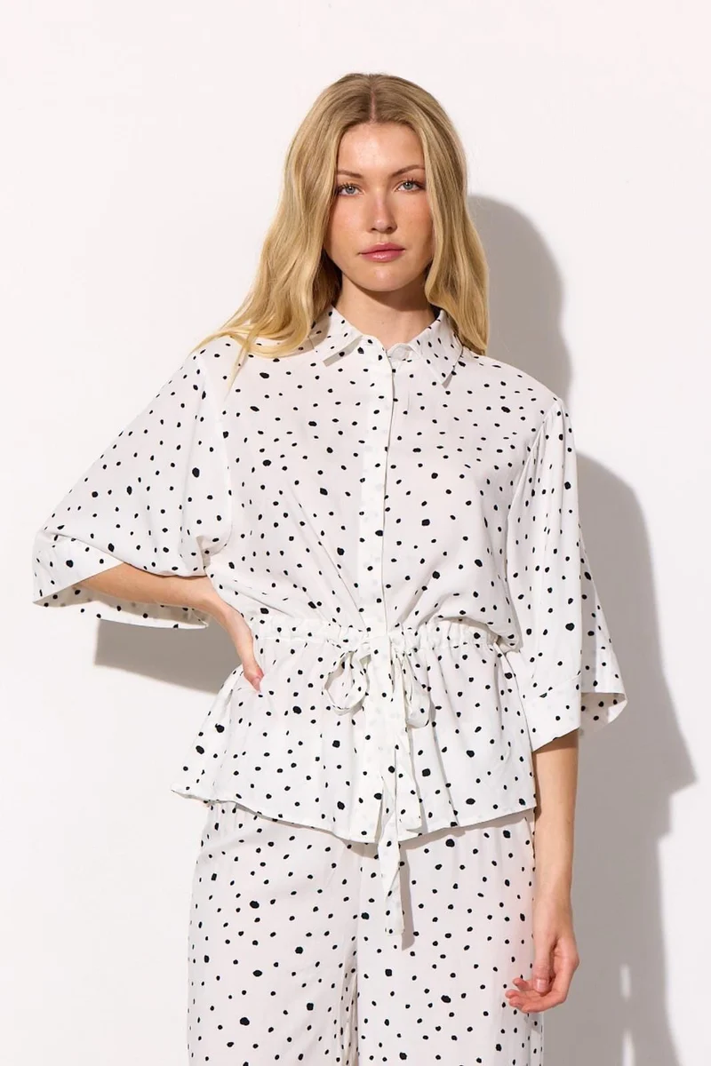 Hunkøn - Kris Kimono Shirt 26122 - White