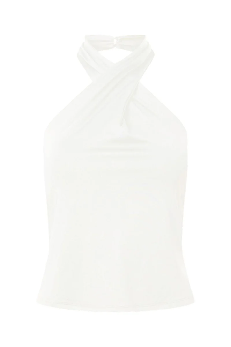 Pieces - Pclula Halterneck Top - 5080133 Bright White