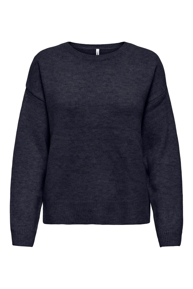 Only - Onlolivia Ls O-Neck Cc Knt - 5101457 Night Sky Melange