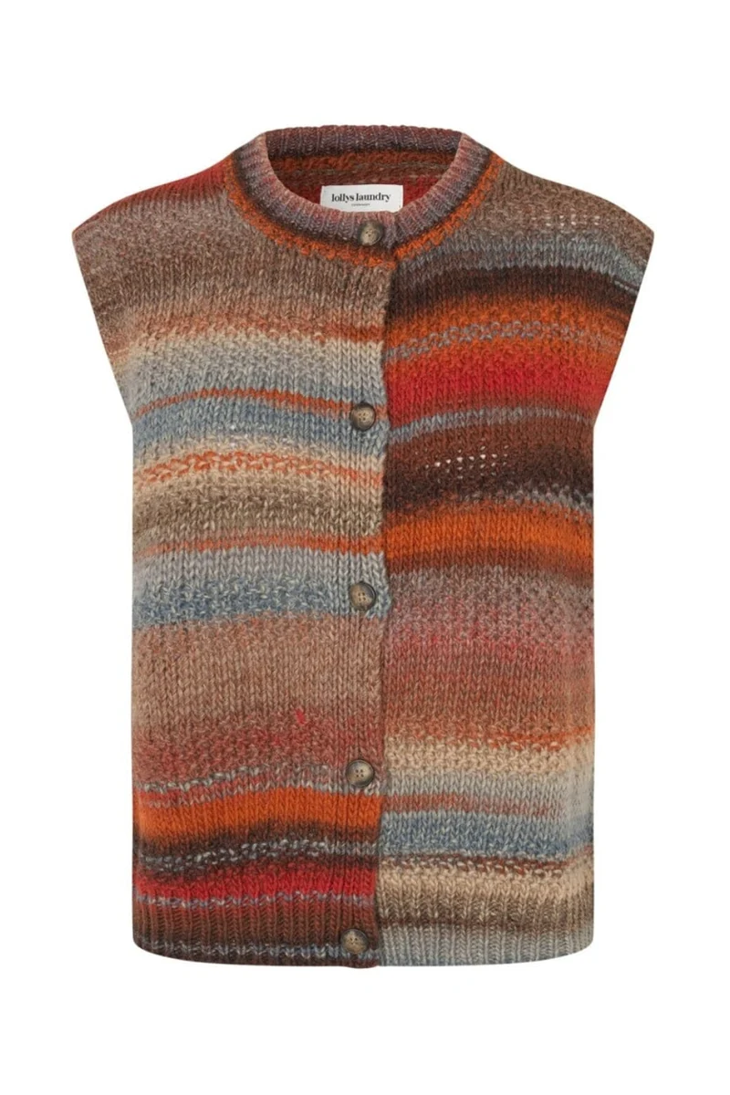 Lollys Laundry - Nynnell Knit Vest Sl 26466-5009 - 54 - Rust