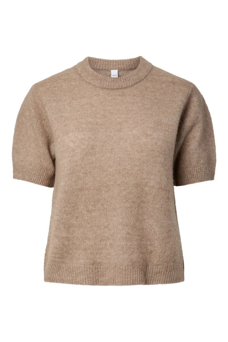 Yas - Yasjohi Ss Wool Blend Pullover - 5054490 Taupe Gray
