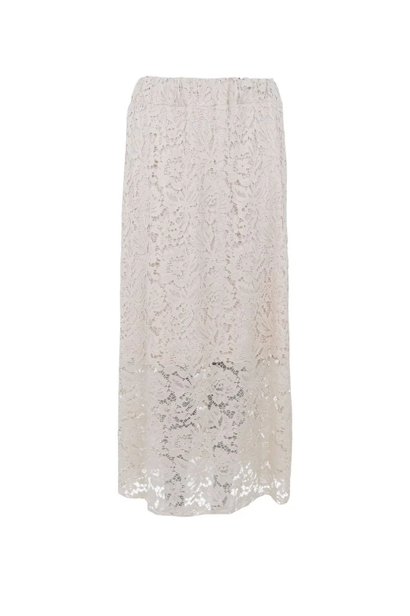 Black Colour - Bcdebbie Lace Skirt 41080 - Cream