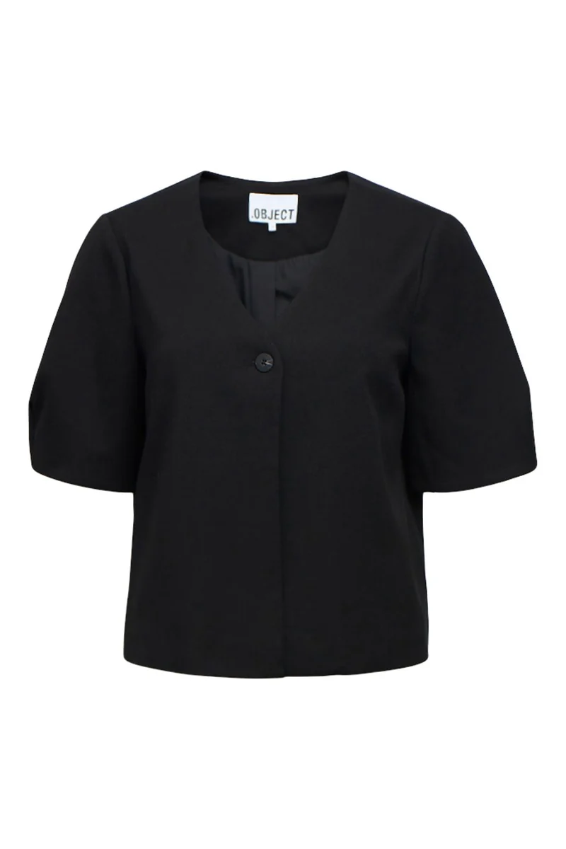 Object - Objlisa S/S Re Top - 4911794 Black