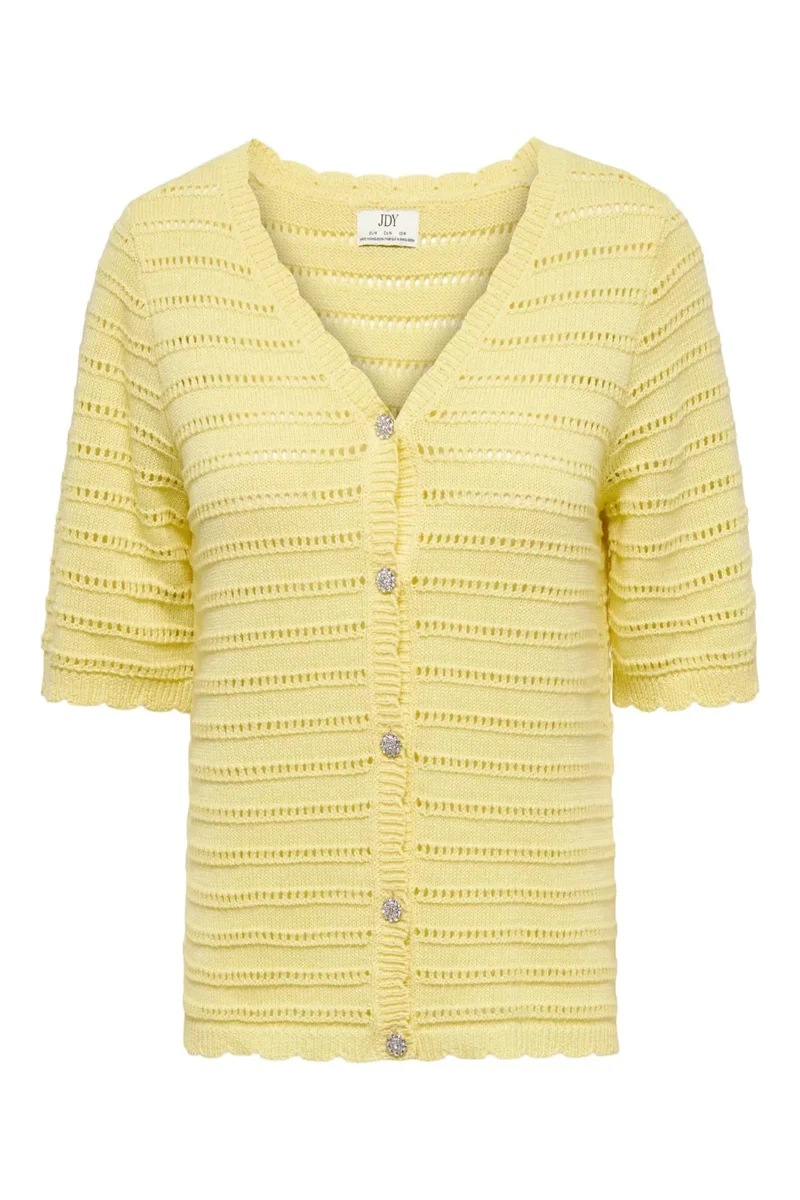 JDY - Jdytanja 2/4 V-Neck Cardigan Knt - 5020381 Double Cream