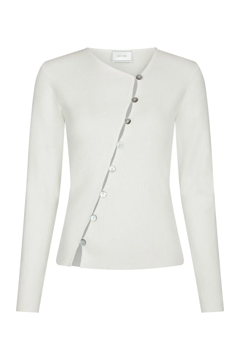 Neo Noir - Millera Knit Cardigan 170238 - 121 - Off White