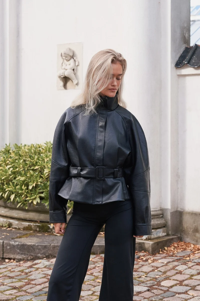 Neo Noir - Jaclyn Faux Leather Jacket 169833 - 100 - Black