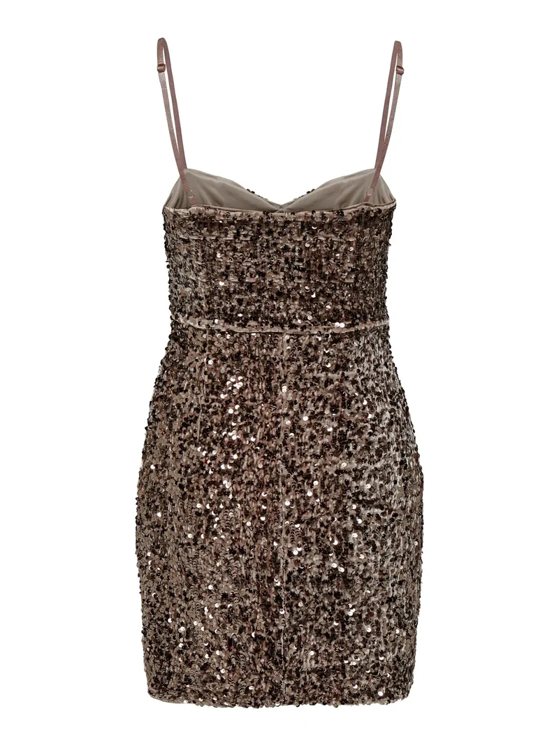 Only - Onlconfidence S/L Sequins Tube Dress - 4877655 Mountain Trail Mountain Trail Sequins