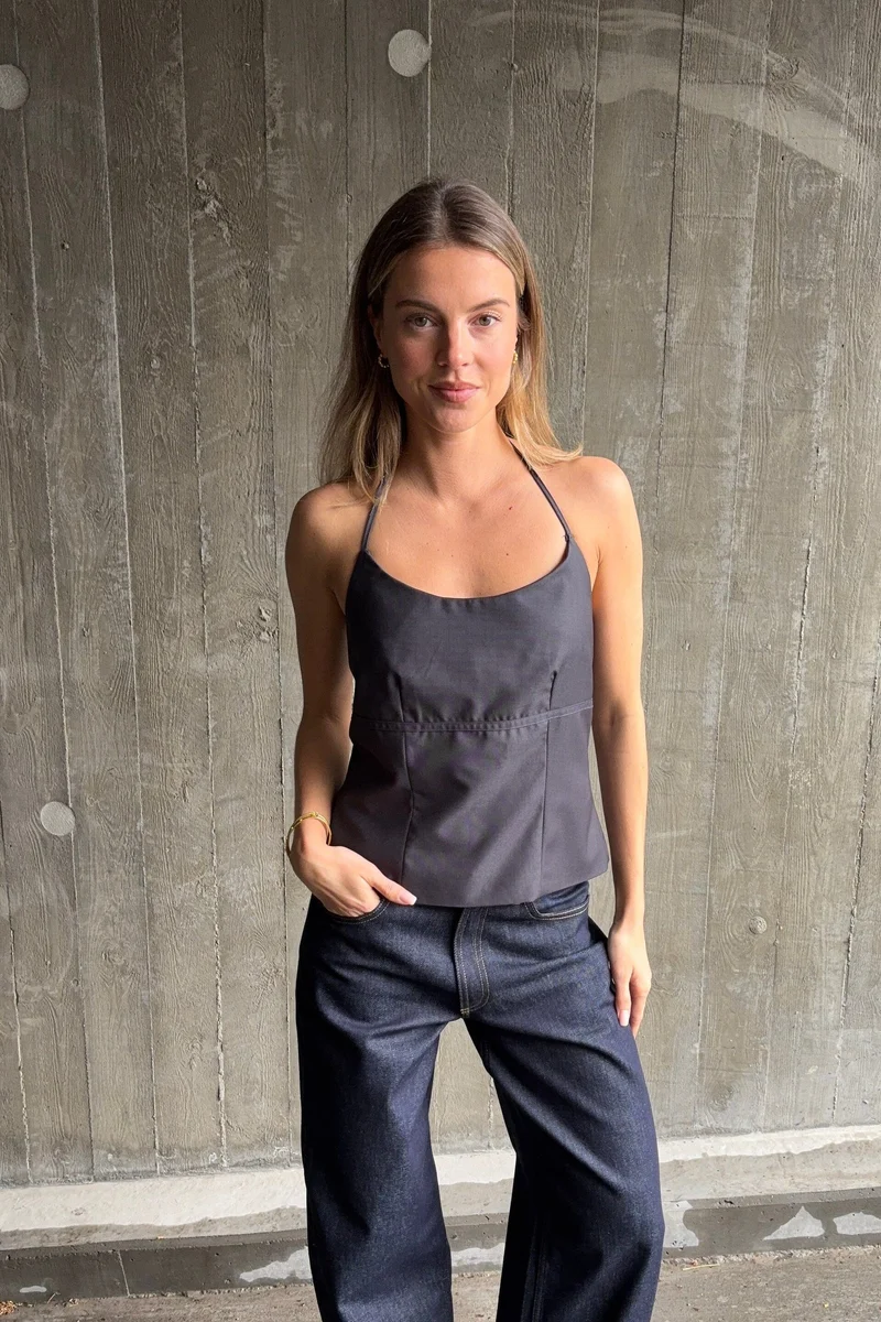 Modström - Cirkelinemd Top 59356 - 7088 - Dark Grey Melange
