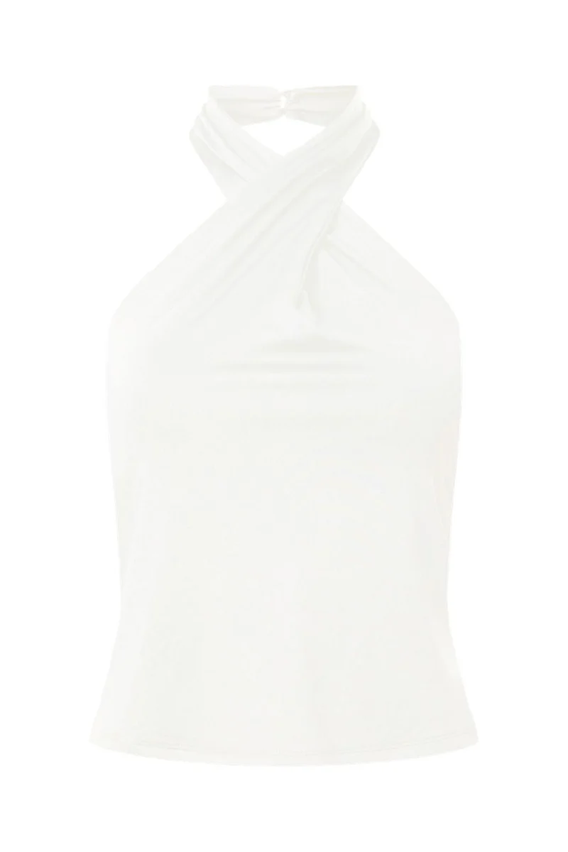 Pieces - Pclula Halterneck Top - 5080133 Bright White