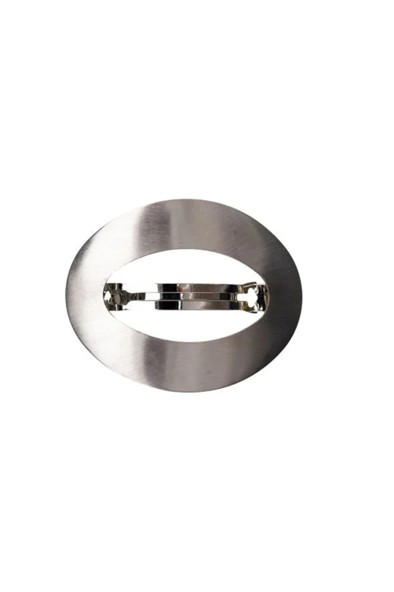 Black Colour - Bcflow Matt Big Hair Clip 6030 - Matt Silver Coloured