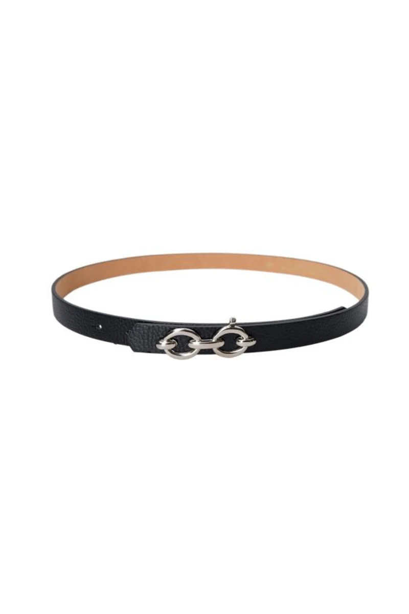 Black Colour - Bclotus Belt 10299 - Black Silver Coloured