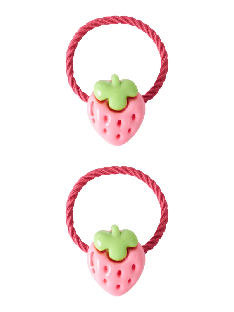 Hårsnodd 2-pack Jordgubbe