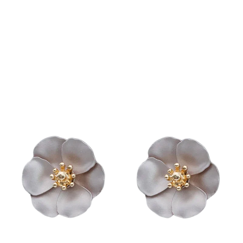 Flower Small Earrings - Nougat