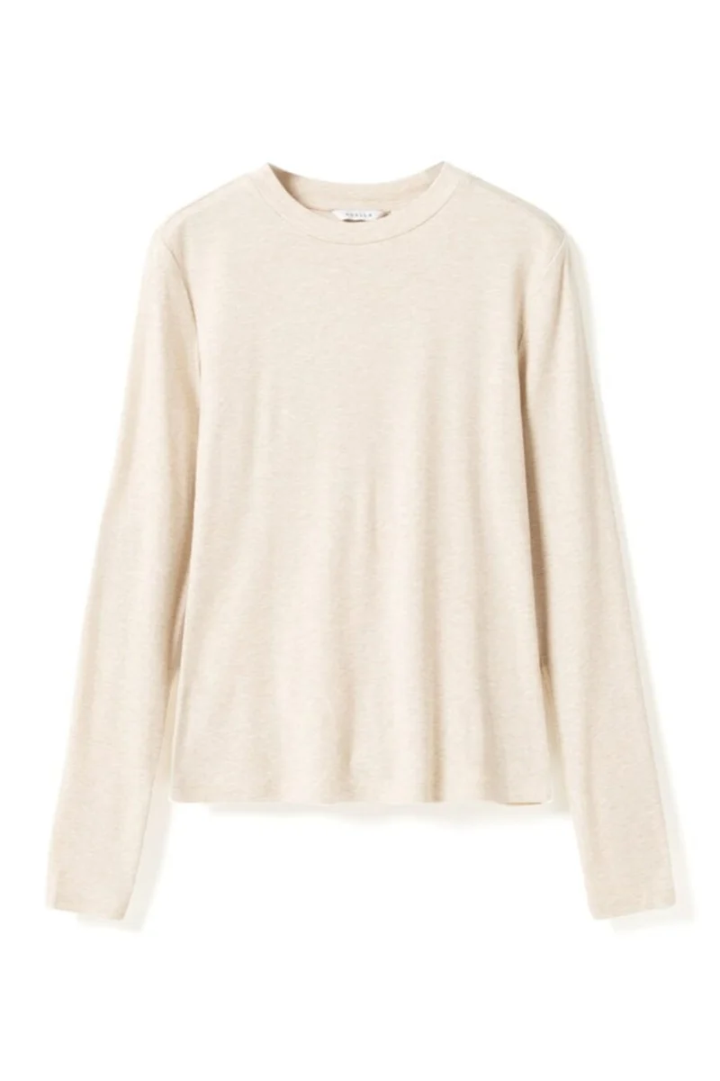 Noella - N-Lidie Ls Top 17000001 - 1236 - Oatmeal Melange