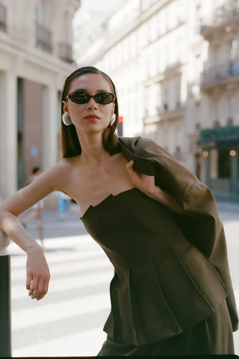 Gestuz - Gzstacy Pleat Corsage 10911438 - 1908141 - Slate Black Melange