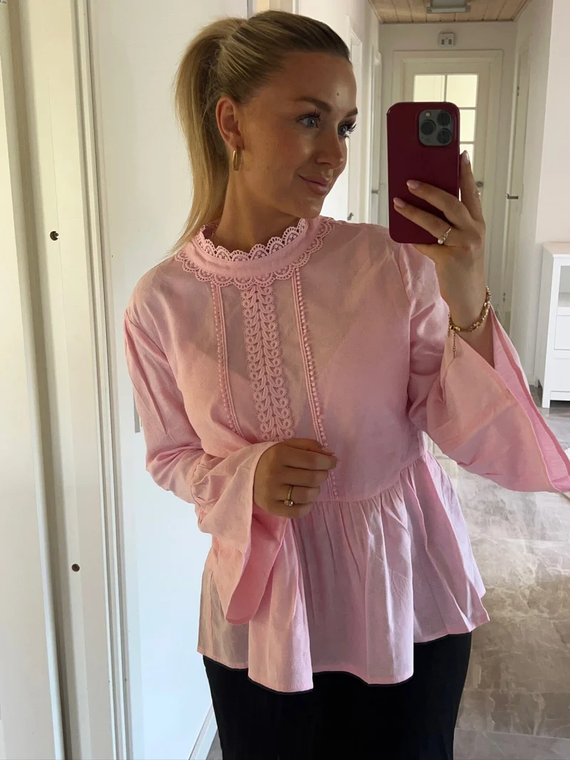 Dear Molly - Embroderi Blouse - Rose