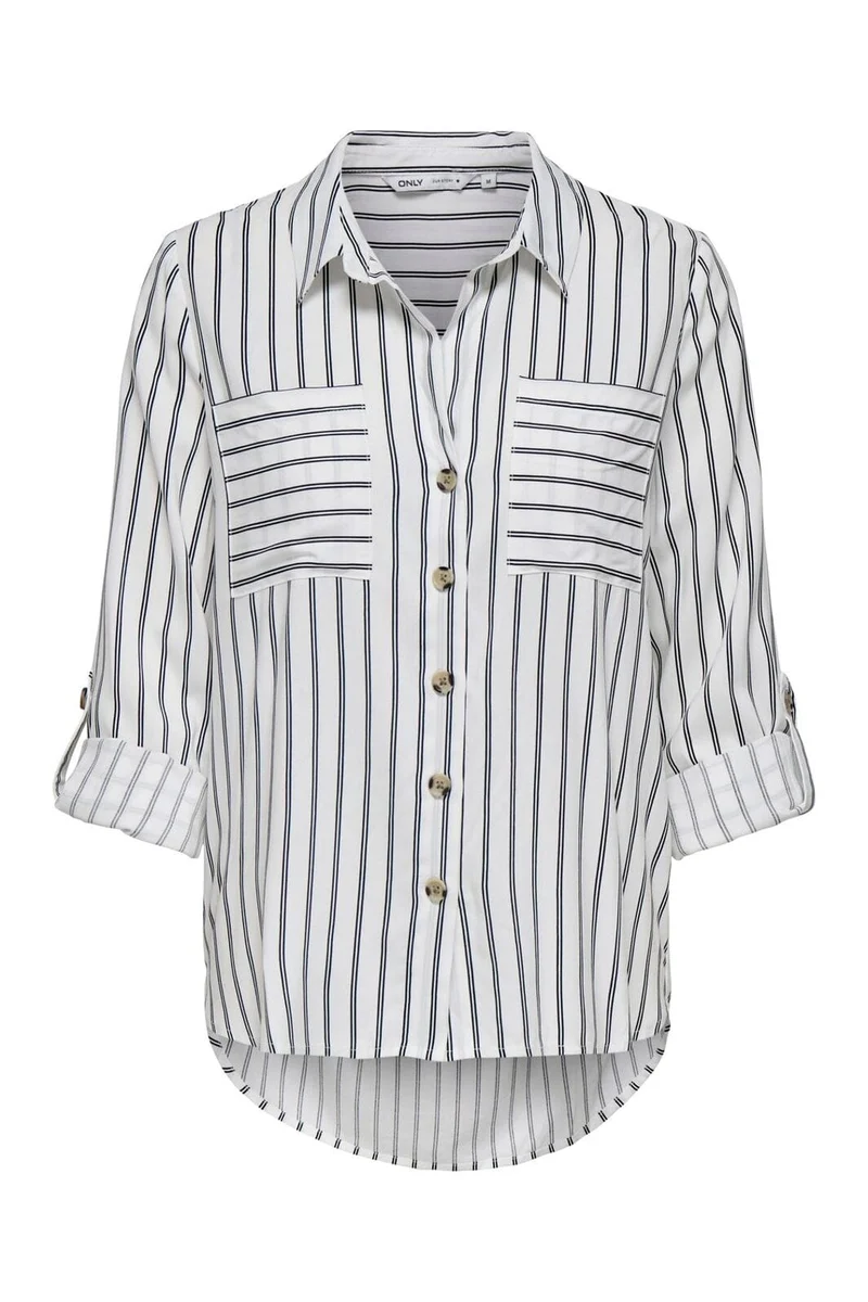 Only - Asmin Shirt L/S - 4849970 Cloud Dancer Lise