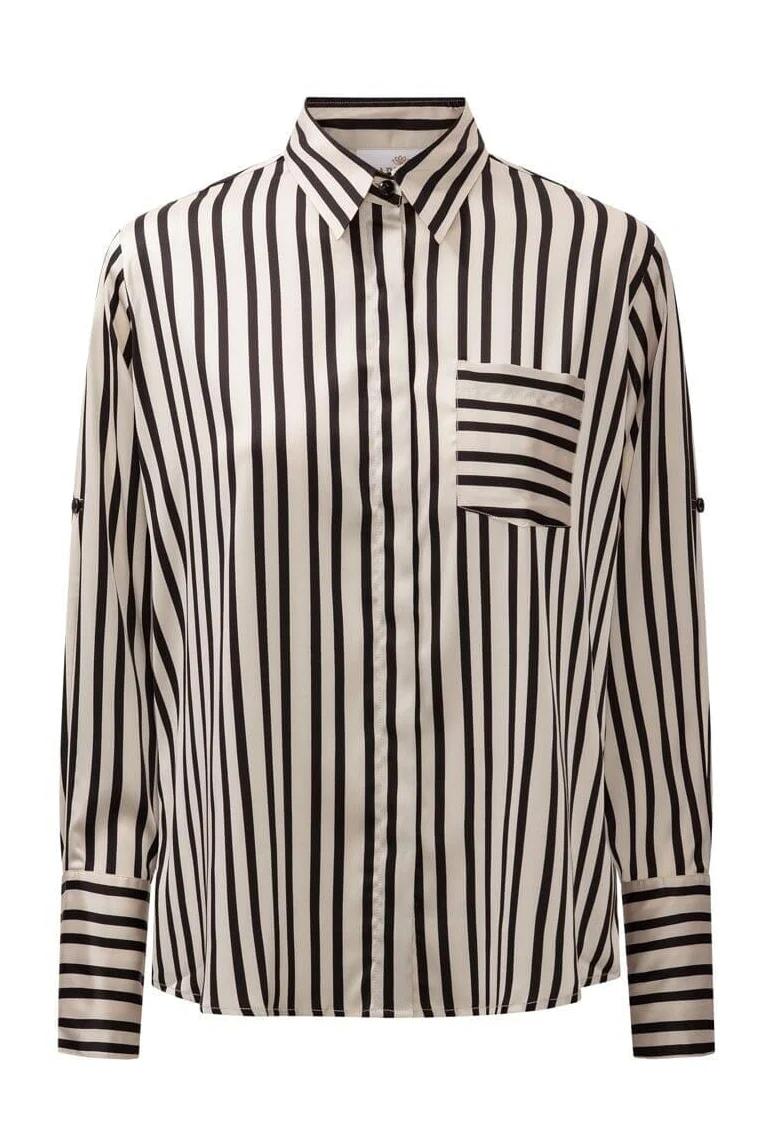 Karmamia - Mason Shirt 2353 - Black Stripe