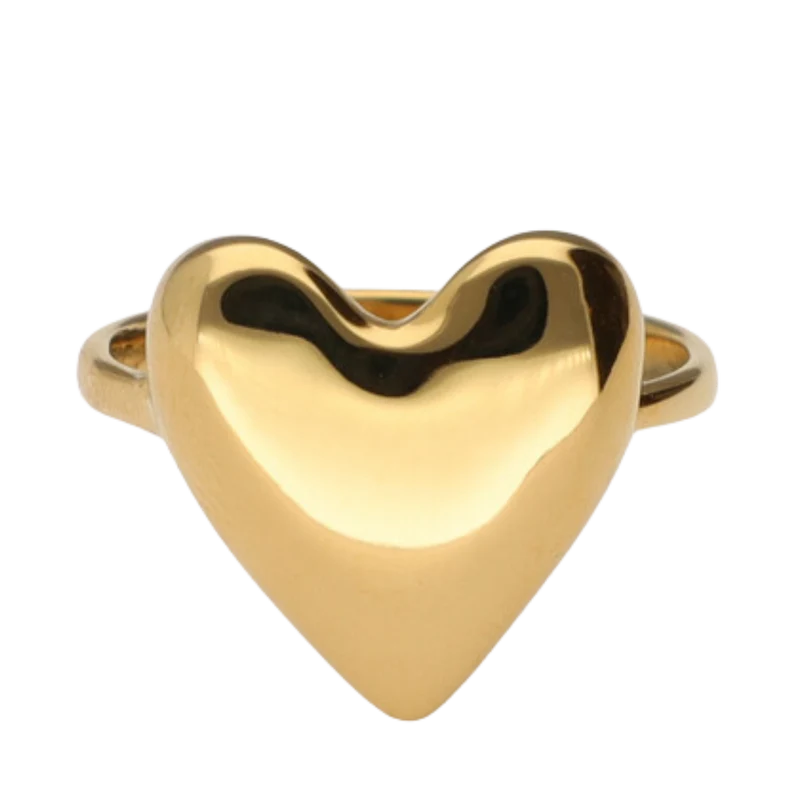 Ring Heart Os - Gold