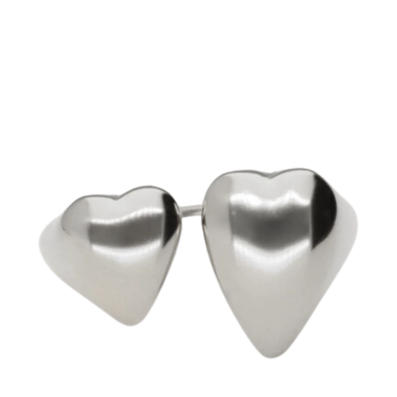 Ring 2 Hearts - Silver