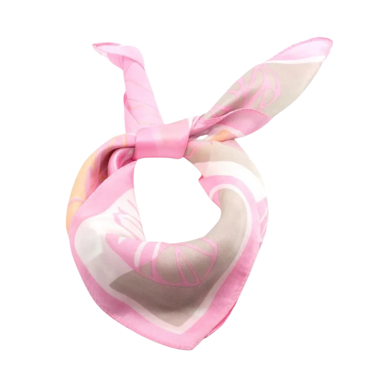 Pantin Silk Scarf 50x50cm - Pink