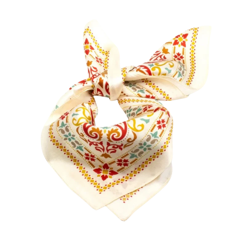Auteuil Silk Scarf 50x50cm - red