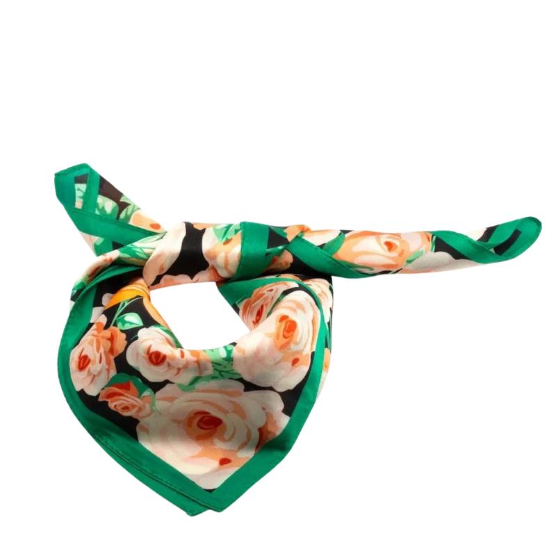 Bercy Silk Scarf 50x50cm - Green
