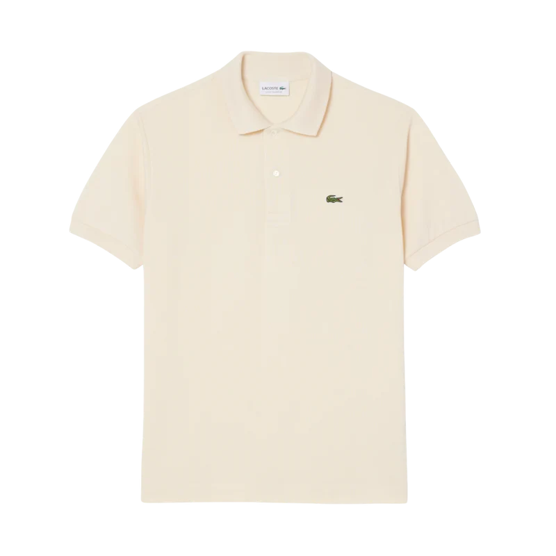 Short Sleeved Ribbed Coll - Naturel Clair