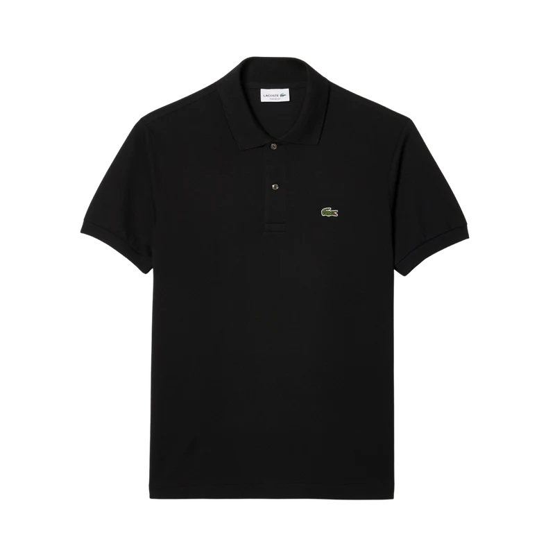 Short Sleeved Ribbed Coll - Black