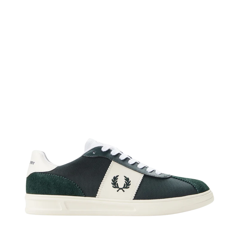 B4 Textured Suede - Grassroots / White