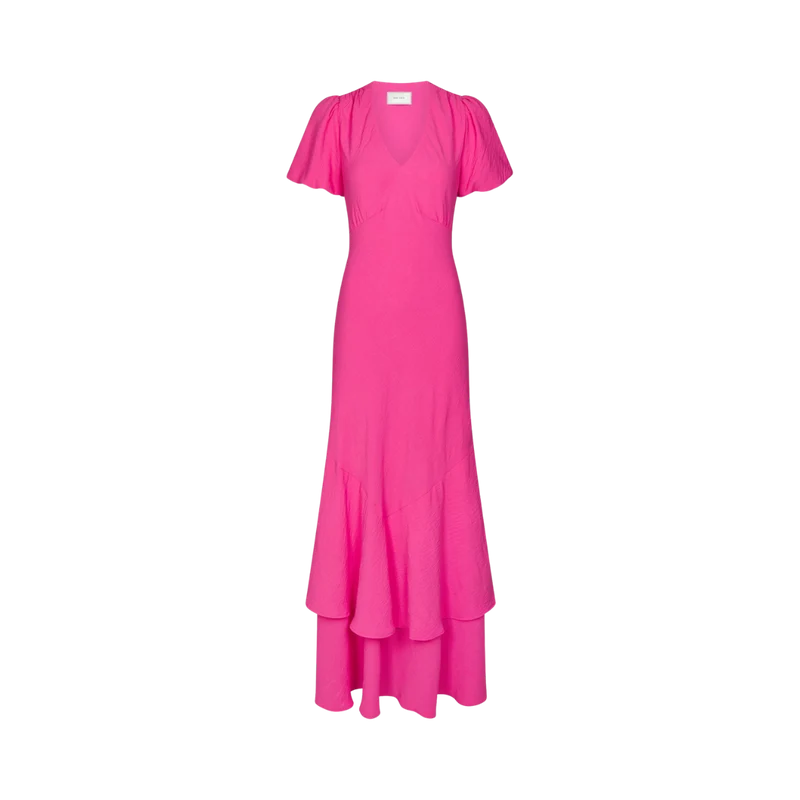 Dariah Structure Solid Dress - Pink