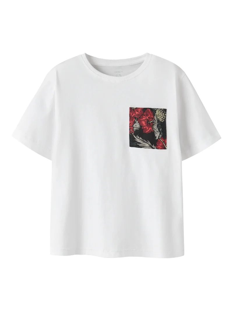 T-shirt mönstrad ficka
