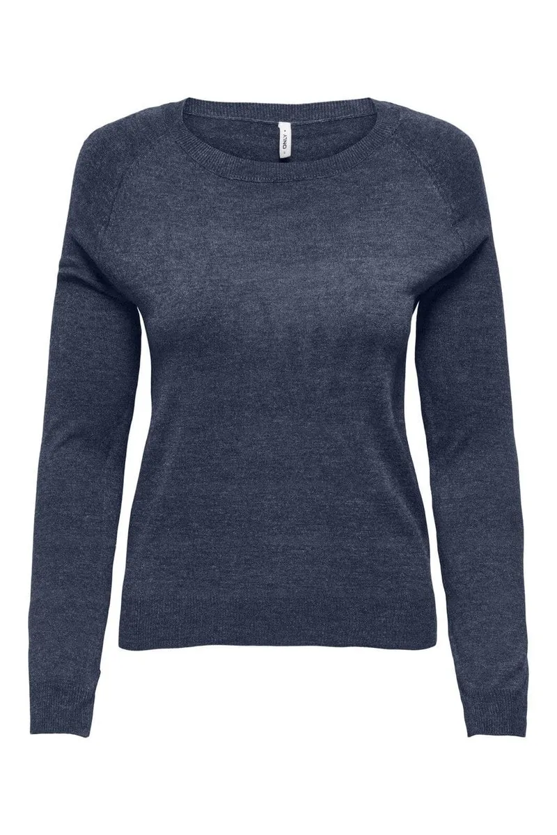 Only - Onlemmi Ls Raglan O-Neck Cc Knt - 4981398 Navy Blazer Melange