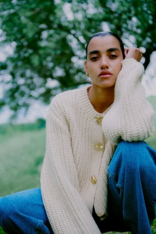Second Female - Ulrikke Knit Cardigan 60463 - 0512 Soft Beige