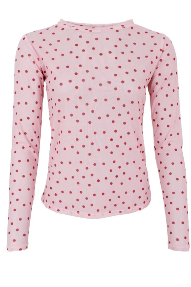 Black Colour - Bcannie Mesh Blouse 3846 - Shirts - Rose Dot