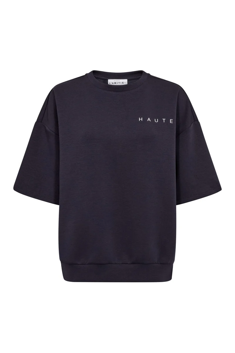 Haute L'Amitié - Maxi Split Ss Logo Sweat HL10461 - Navy